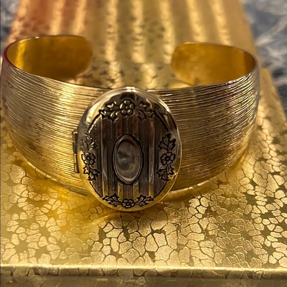 Locket Cuff Bracelet